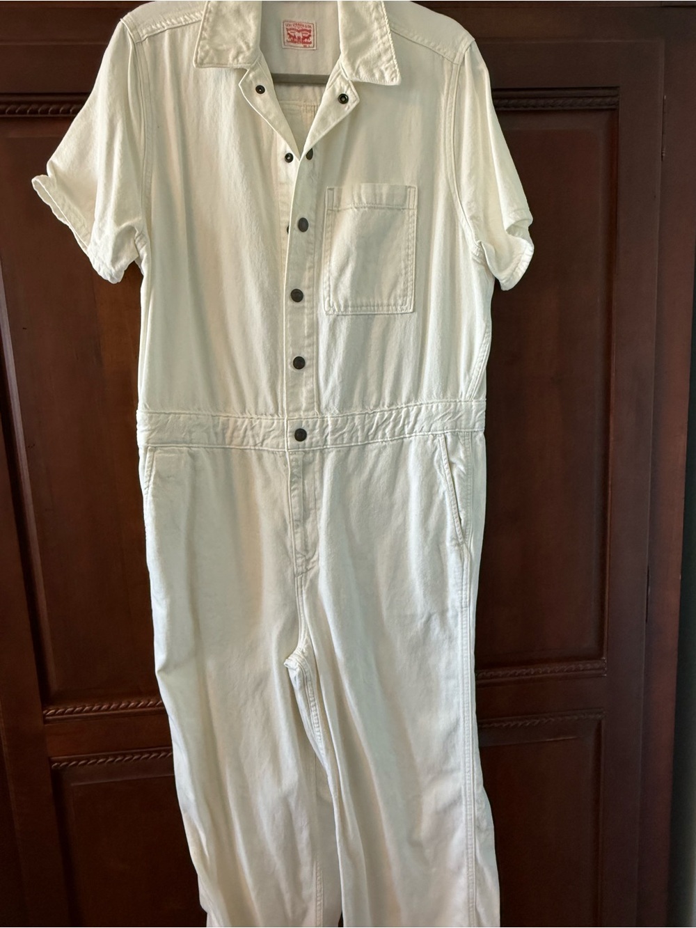 Levi’s White One-Piece Short Sleeve Jumpsuit